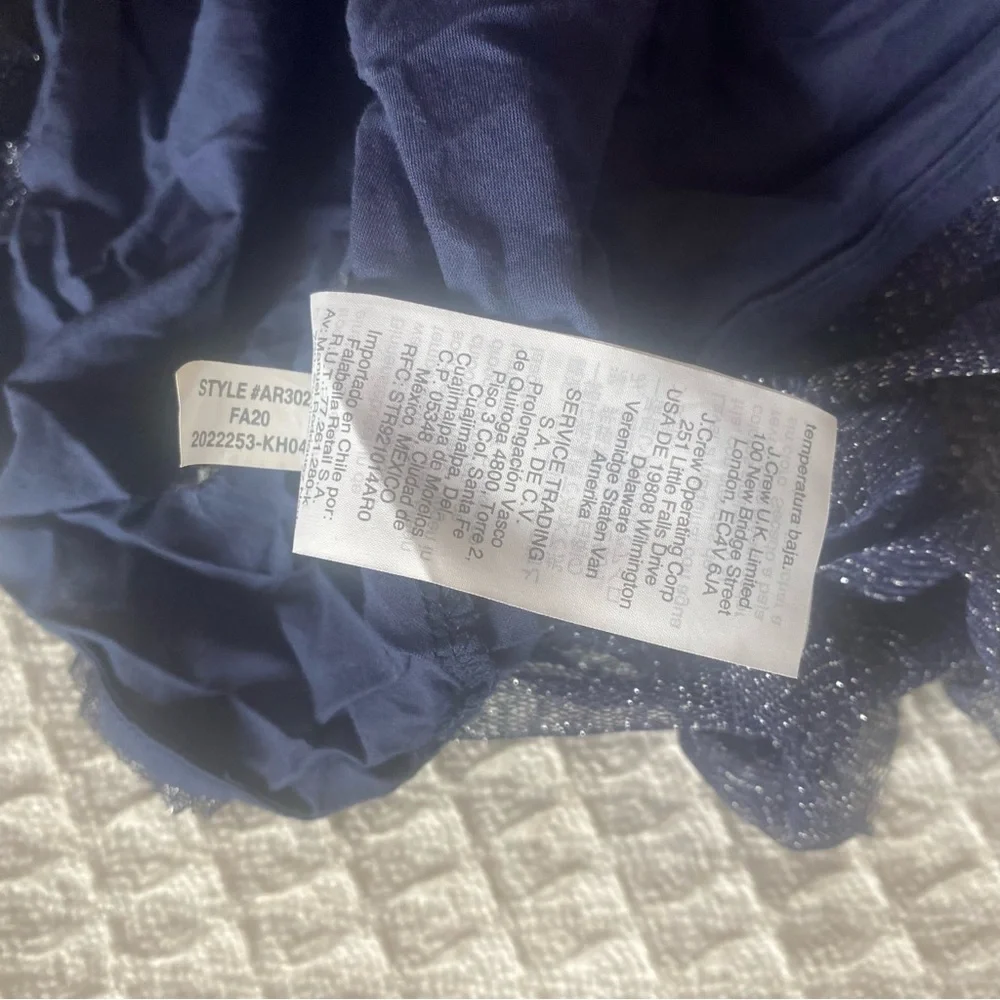 J. Crew girls tulle mixy dress in stripe navy size 12